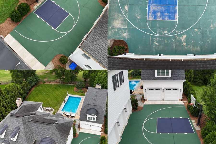 Residential Green Court completed by Pristine Pro Painting